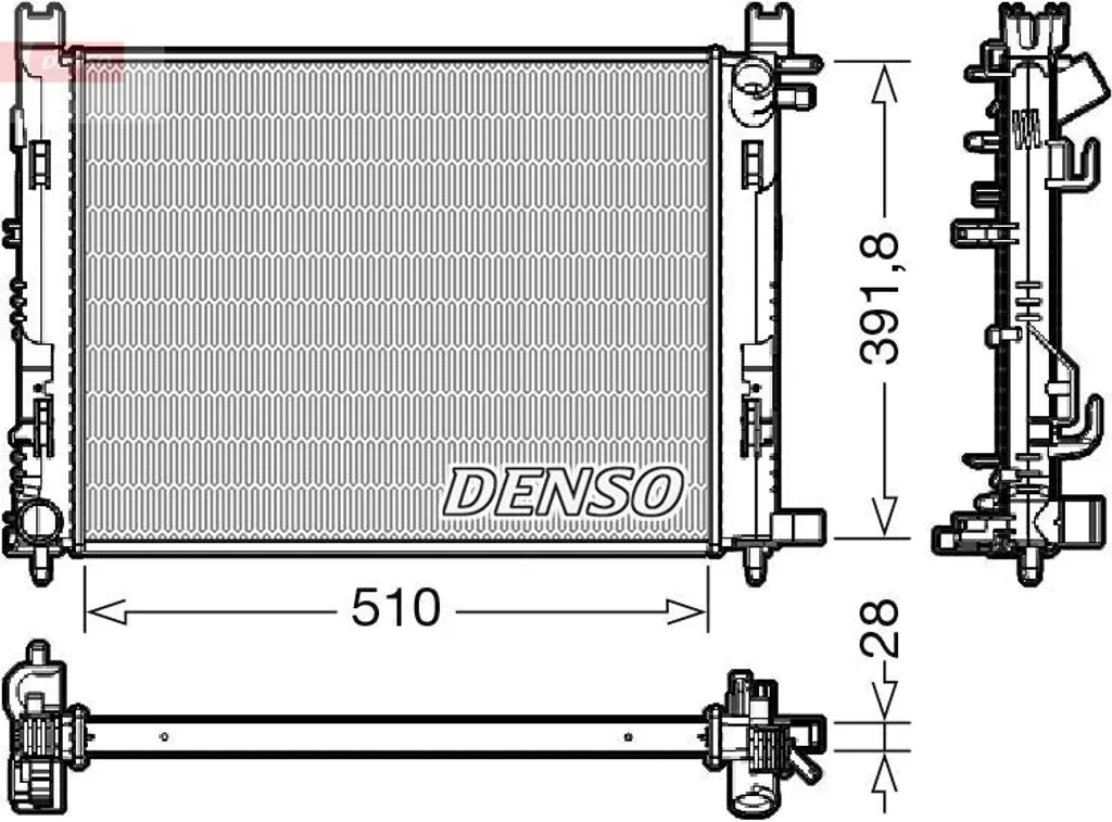 Radiateur DENSO DRM23109 pour Dacia Duster et Renault Clio IV OE 214100078R