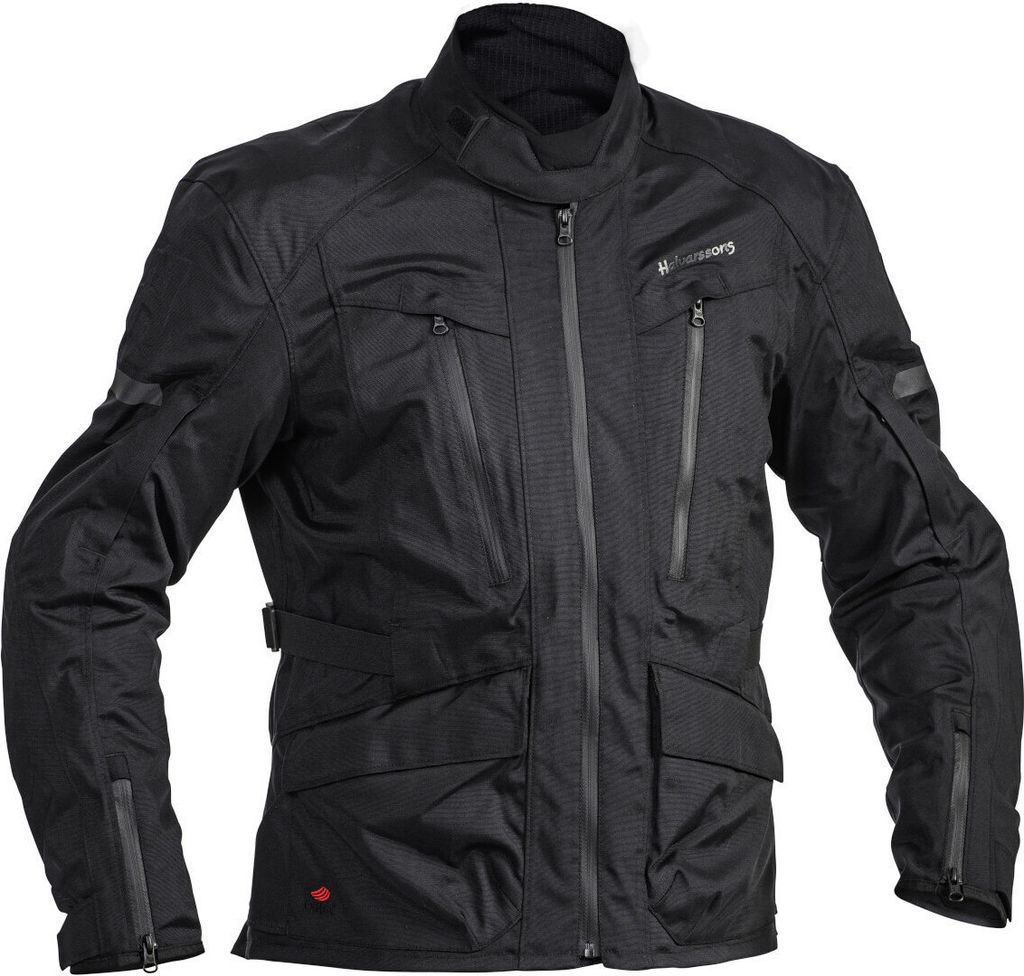 Halvarssons Gruven wasserdichte Motorrad Textiljacke, schwarz, 64