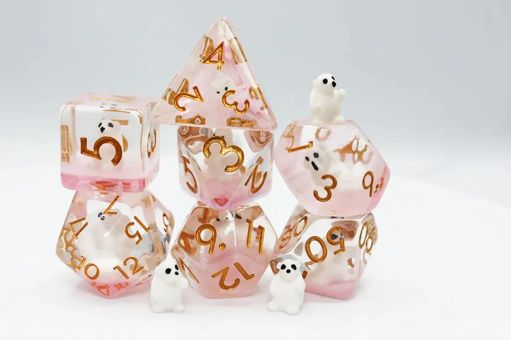 Jeu de dés lisibles Foam Brain Games rose ours polaire anti-triche