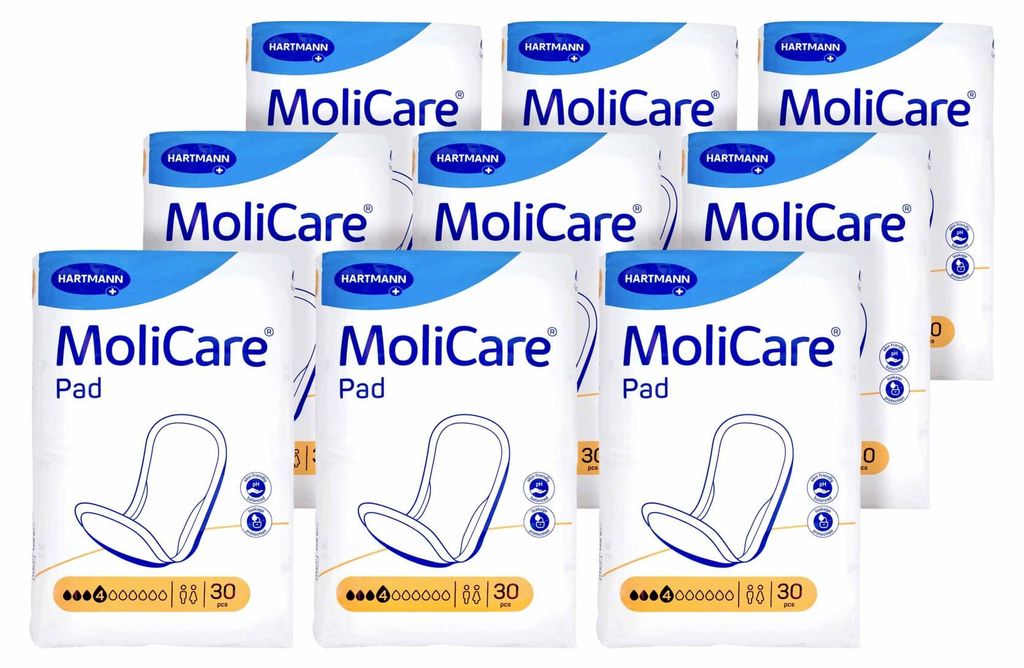 Hartmann Molicare Pad 4 gouttes - 9 paquets de 30 Image du produit 