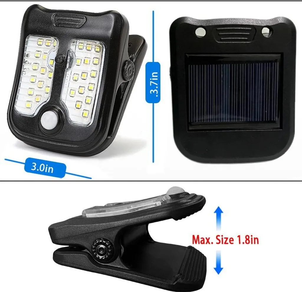 Mini Lampada Solare INF Clip: Stile, Sensore e Funzione Anti-Insetti