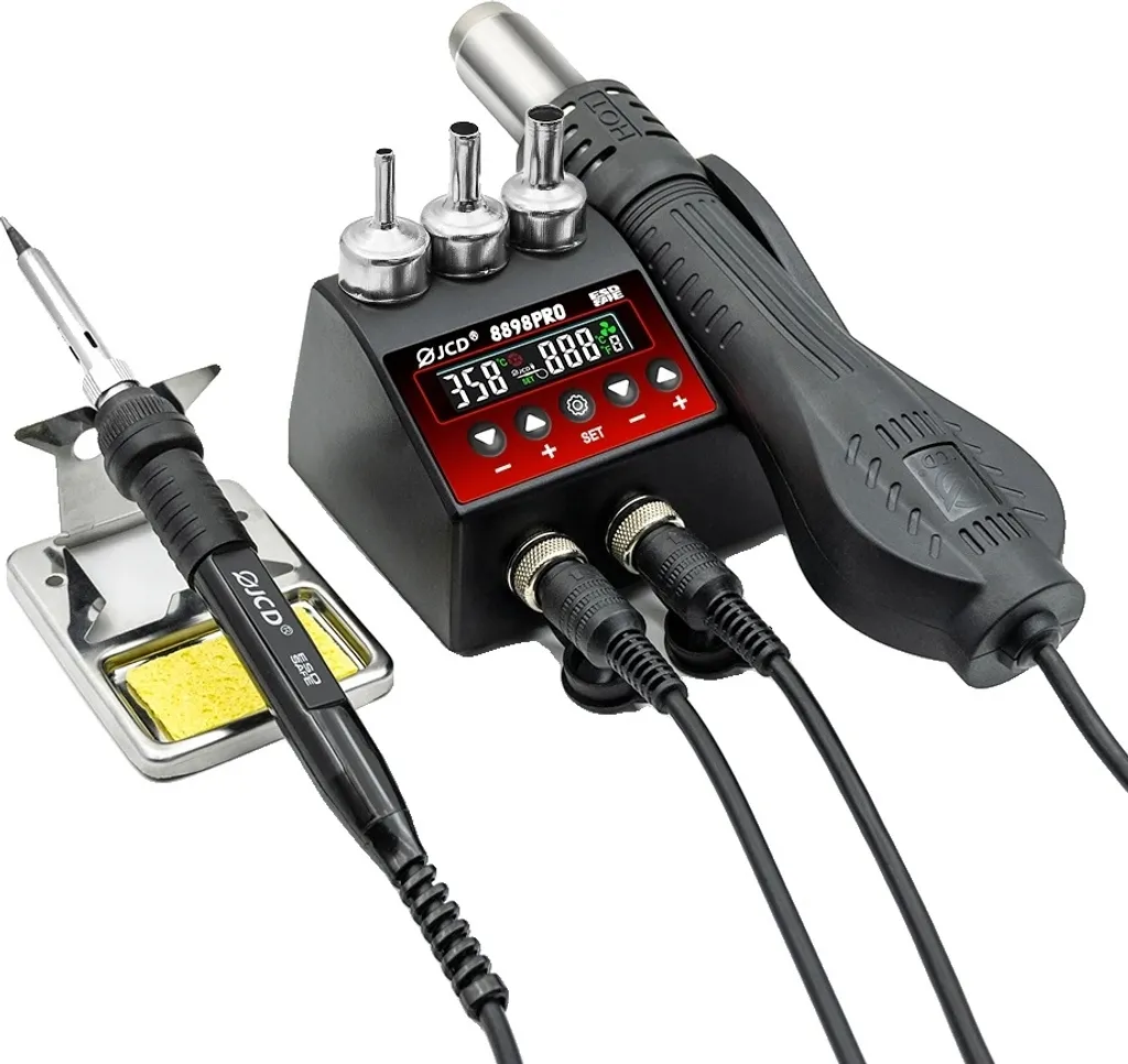 Station de fer à souder JCD 8898Pro pour réparations de circuits et CMS