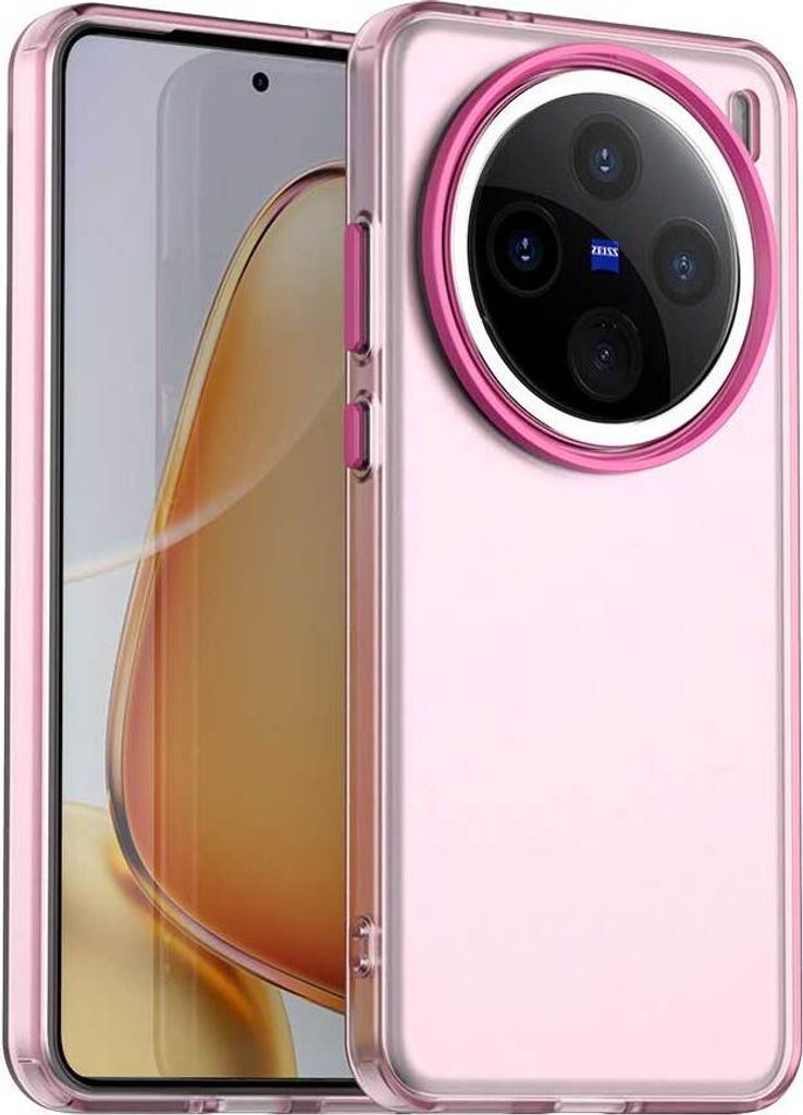 Handyhülle für vivo X200 Pro mini Schlank Durchscheinend Matt Stoßfest Schutzhülle Rot