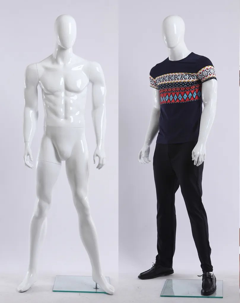 Mannequin homme blanc brillant Egghead MA120-B finition laquée luxe
