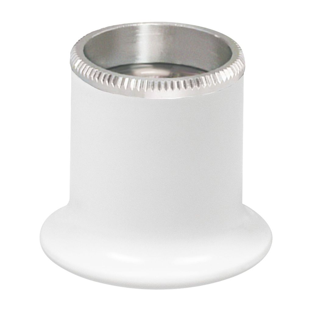 Bergeon 2611-B Uhrmacherlupe, Weiß, 6,7x, Bikonvexe Linse, Mikroskop