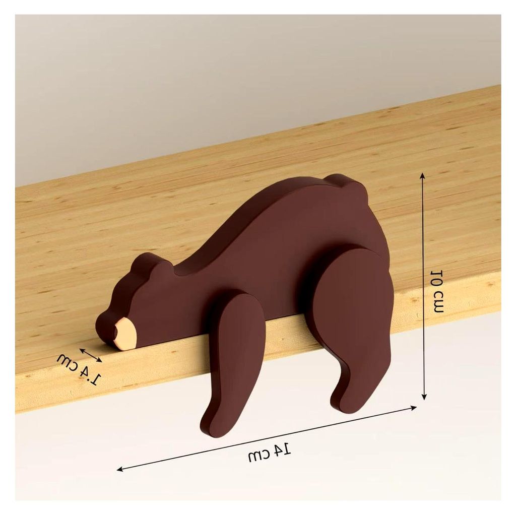 Wald-Kinderzimmer Dekoration – Holzfigur Tier für das Kinderzimmer von Jungen, Wald Dekoration für Zimmer, Regal, Schlafzimmer (Bär)
