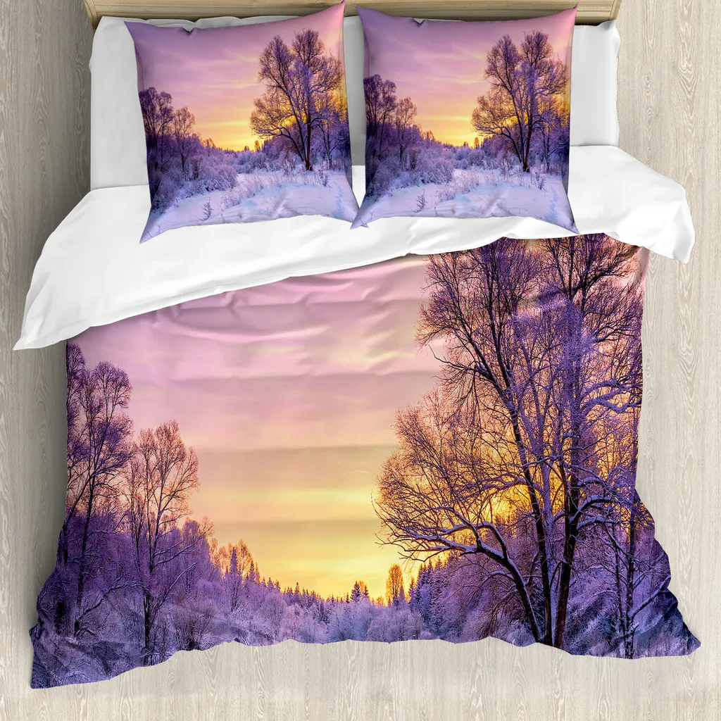 Set Copripiumino ABAKUHAUS 200x200 Tramonto Rosa | Antiacaro e Morbido