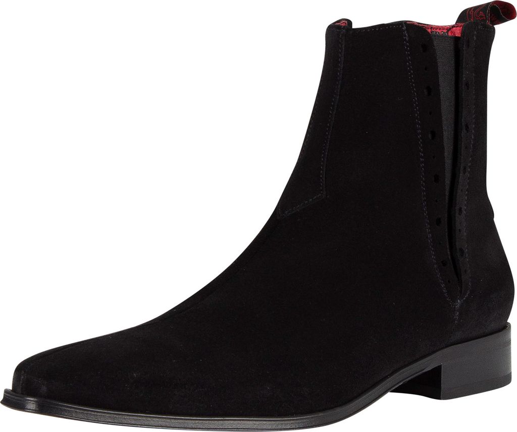 Jeffery West Wildlederstiefel, Schwarz 43 EU