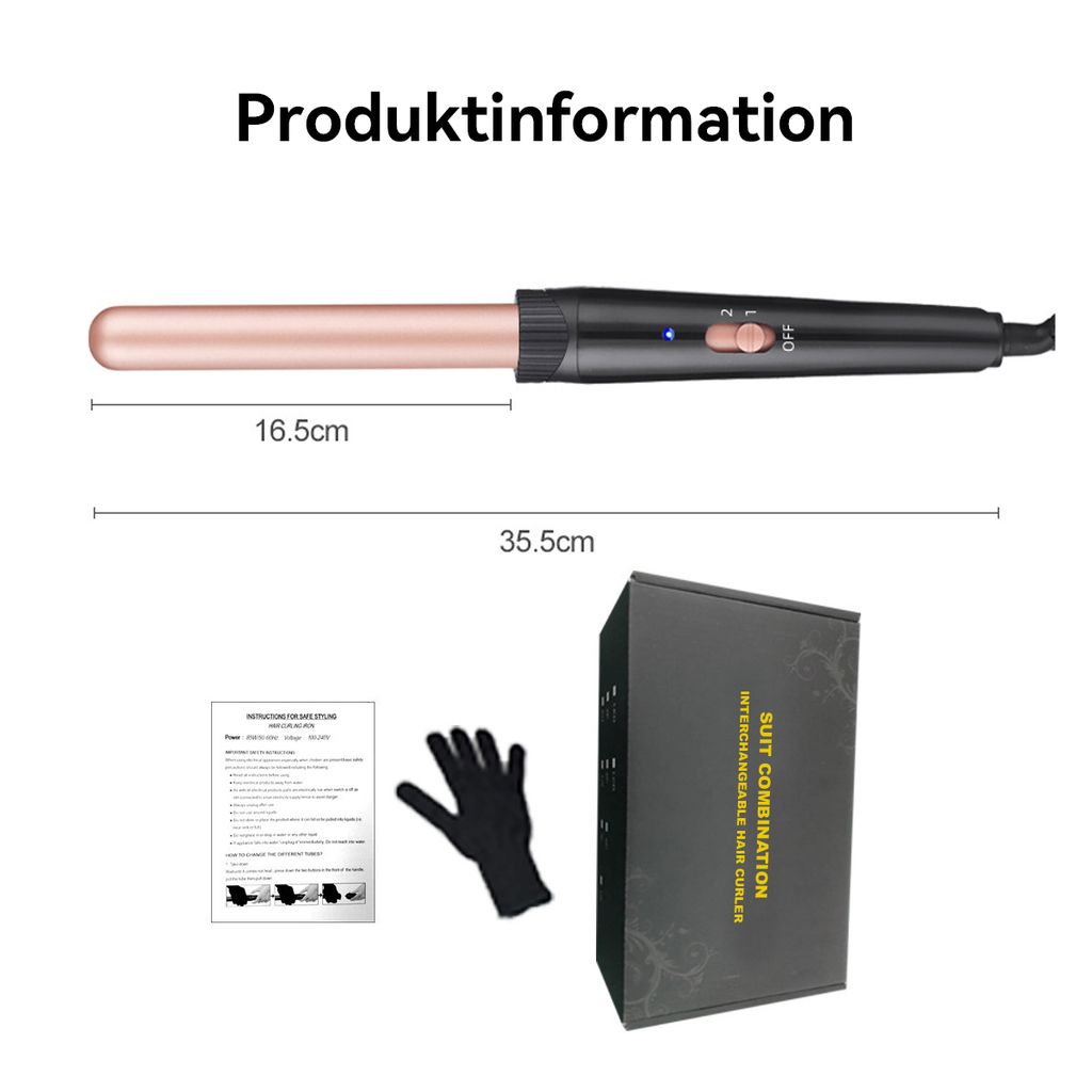 lockenstab 5 in 1, mit 3 Fässern, Pro Lockenstäbe für große Produktbild 8