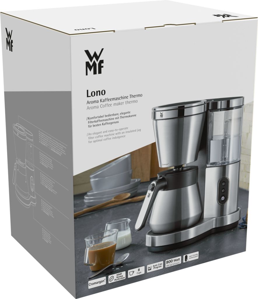 WMF Lono 04.1231.0011 - Filterkaffeemaschine - 1 l - Gemahlener Kaffee - 800 W - Schwarz - Silber