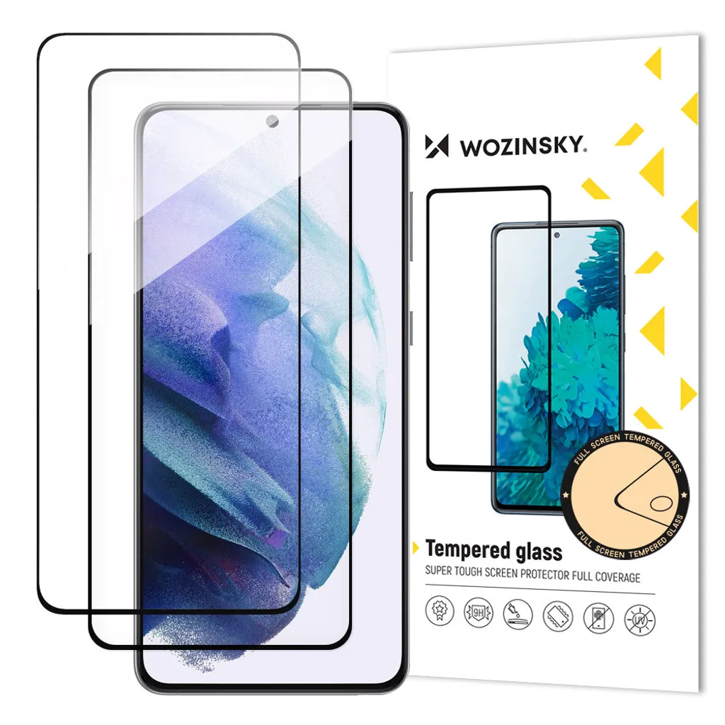 Wozinsky 2X Vetro Temperato Samsung S23+ 9H Full Glue Cornice Nera