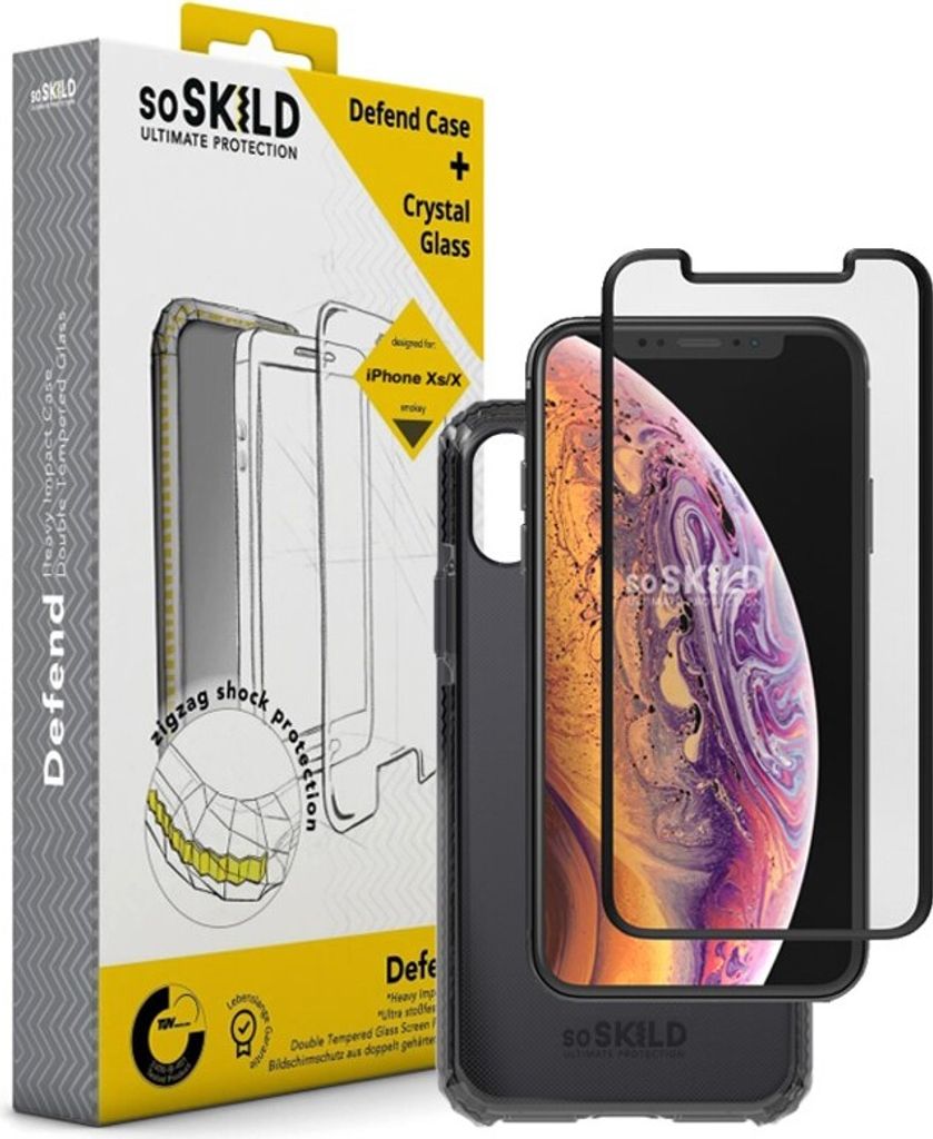 SoSkild SOSIMPTEM0012, Obal, Apple, iPhone X Xs, Šedá Obrázek produktu 