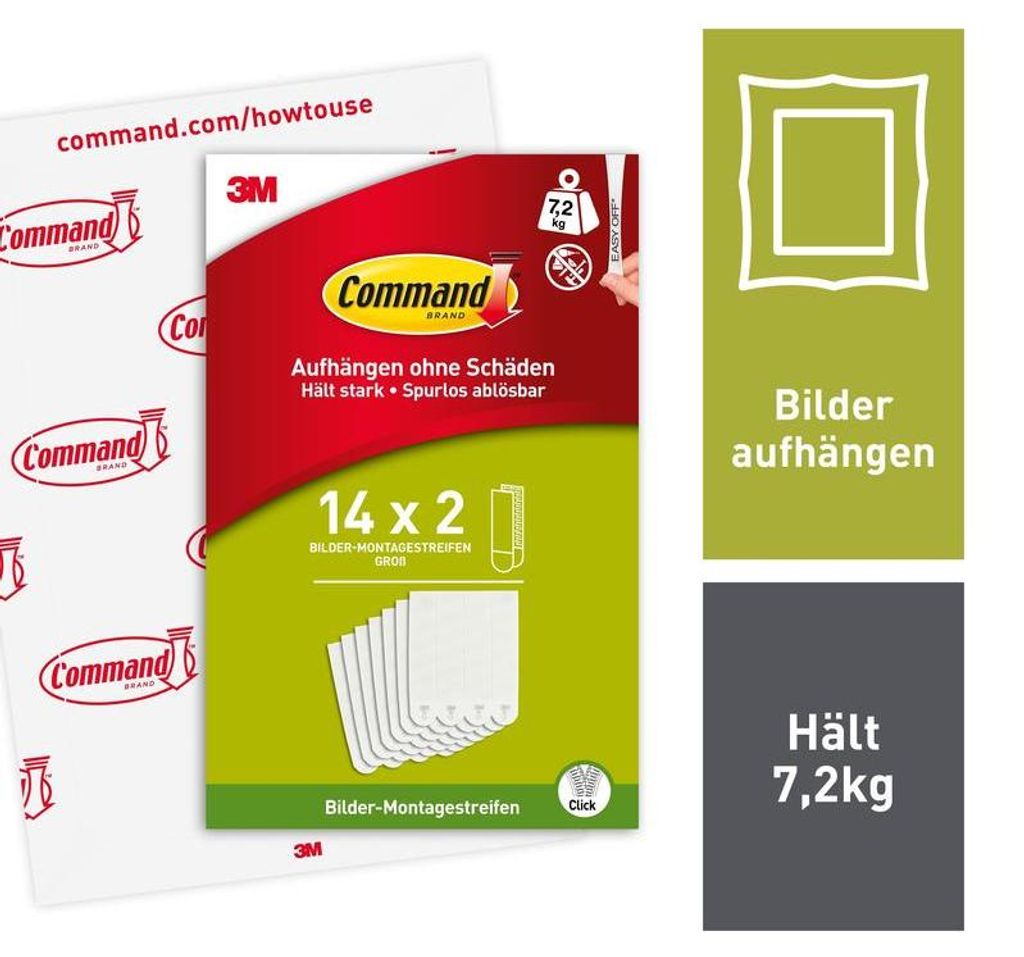 Command PH206-14EU, Montagepad, Weiß, Drinnen, 7,2 kg Produktbild 