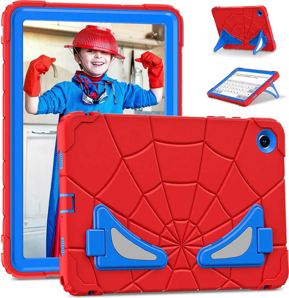 Custodia protettiva per Samsung Galaxy Tab A9 Plus /Tab A9+ 11", robusto stand antiurto per bambini ragazzi rosso blu