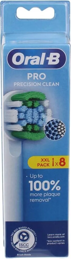 Oral-B Precision Clean 8CT : Brossettes haute efficacité anti-plaque XF