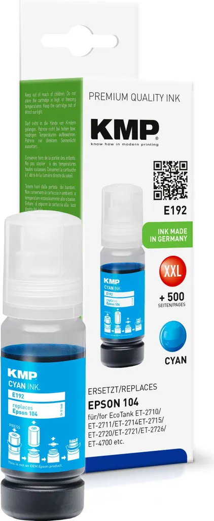 Soluzione Stampa Business: KMP 1648,0003 Ciano per Epson EcoTank 8k