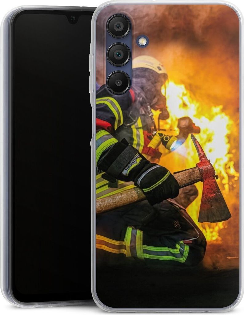 DeinDesign Handyhülle für Samsung Galaxy A15 Silikon Hülle Case Smartphone Schutzhülle Feuer Feuerwehr Lebensretter