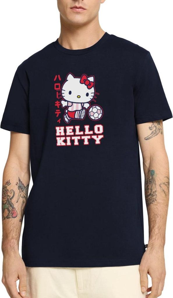 Spreadshirt Hello Kitty Spielt Fussball Sport Männer Premium T-Shirt, XXL, Navy