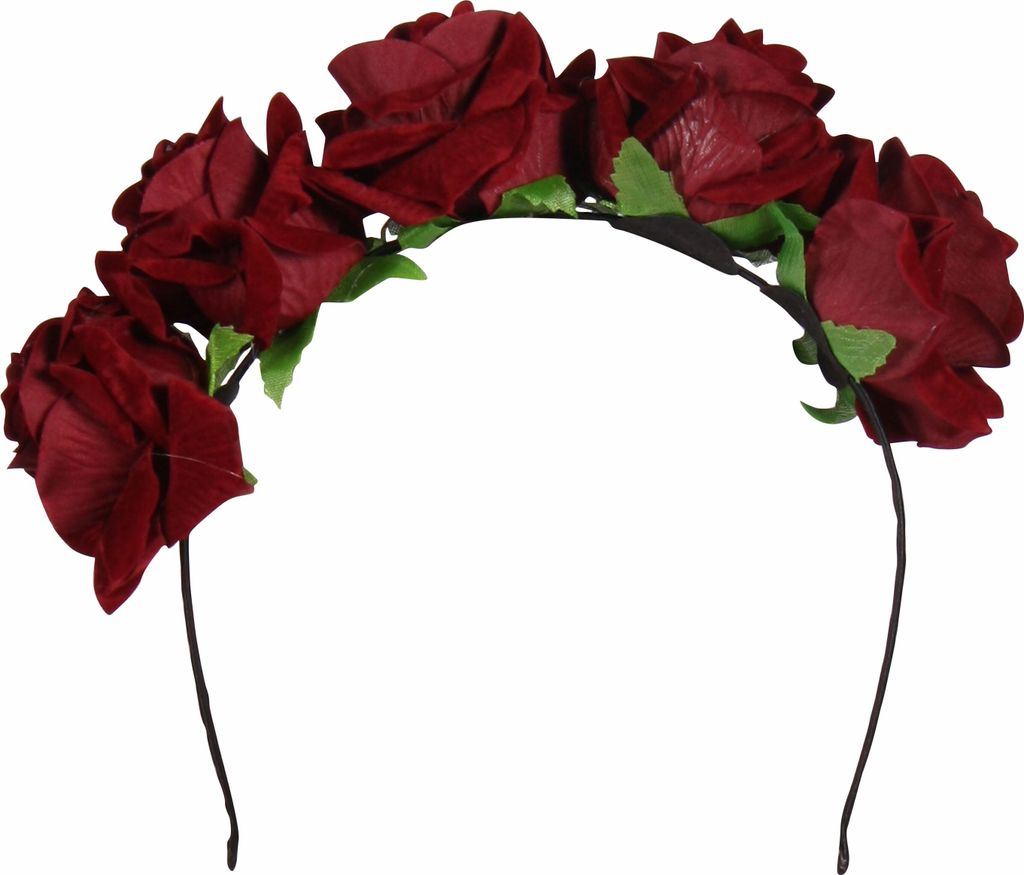 Haarreif mit Rosen rot