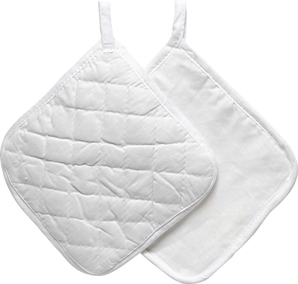 Creativ Company Topflappen, Größe 20x20 cm, 145 g, weiß, 4 Produktbild 