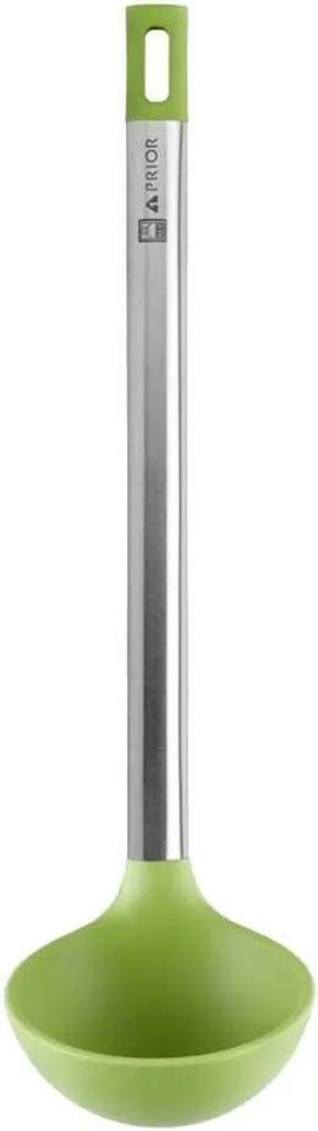 BRA Prior Kochtopf de Kochtopf geeignet für Lebensmittelkontakt, 18/10 Edelstahl und Silikon, Grün und Silber, 32 cm