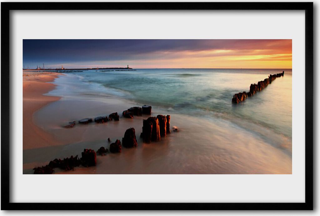 Bild 60x40 MDF-Rahmen Wandkunst Ocean Beach Landschaft