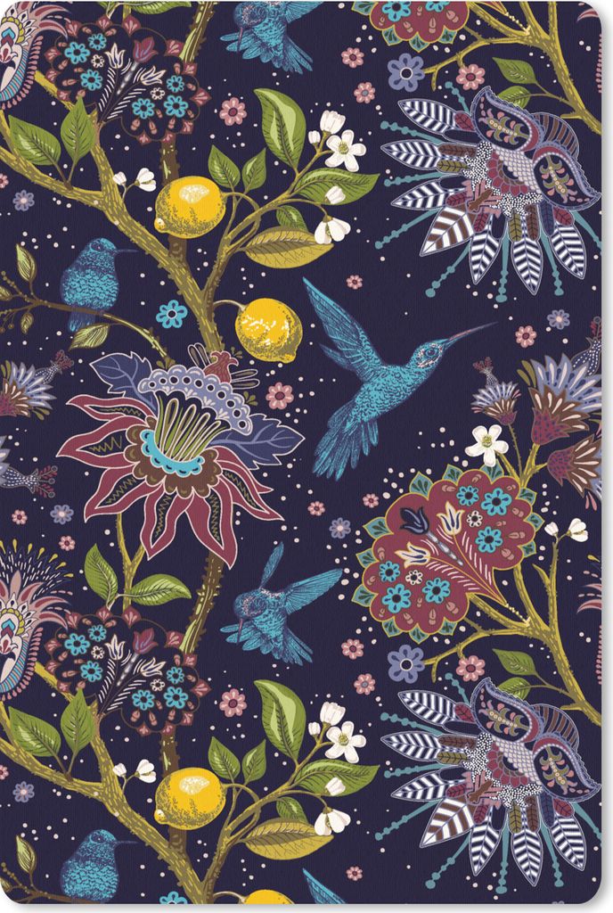 MuchoWow Mauspad Mousepad Muster - Vogel - Blume 18x27 cm - Mousepads - Maus Mat - Pad - Mausunterlage