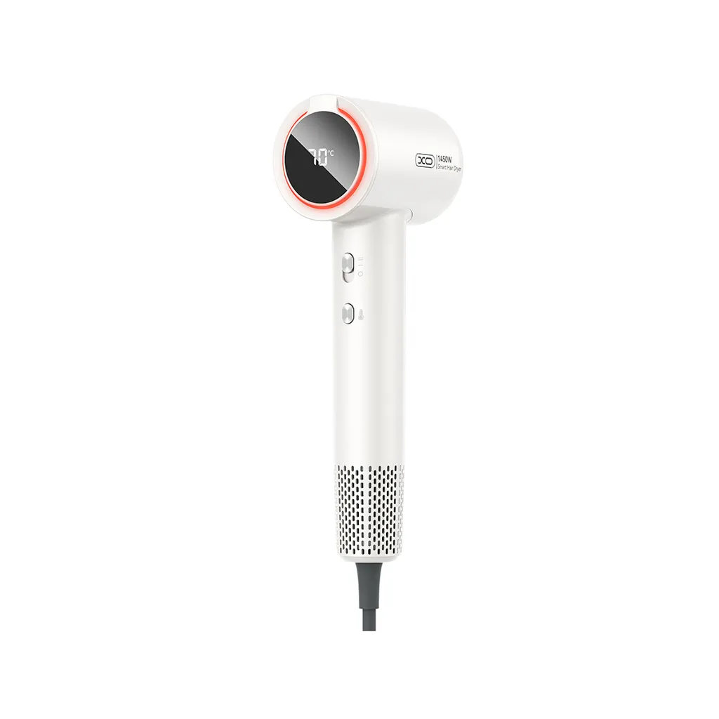Sèche-cheveux compact blanc XO CF29 1450W pour un brushing parfait rapide
