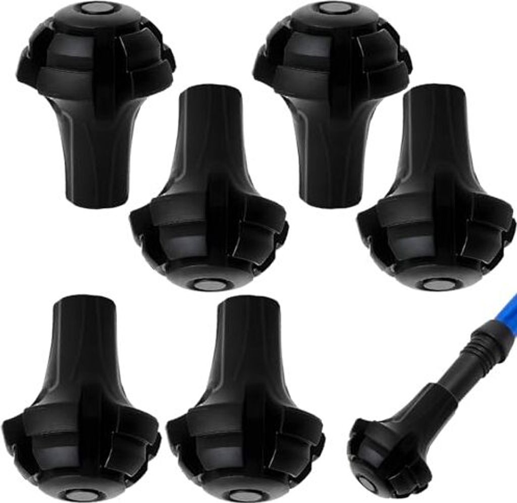 Jeinbuil Pack 6 Nordic Walking Poles Gummipuffer 3 Paare Wanderkissen alle Standarddurchmesser 11 mm