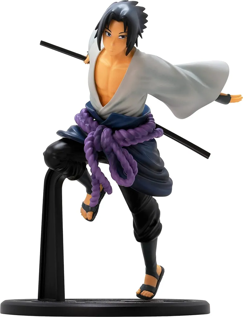 Figurine Naruto Shippuden Sasuke Uchiha - Statuette Manga de 22 cm