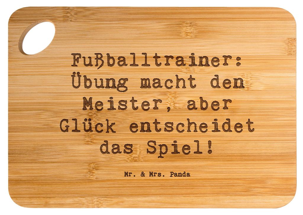 Mr. & Mrs. Panda Brett Spruch Fußballtrainer Erfolgskick - Transparent - Geschenk, Inspiration, Berufsalltag, Schneidebrett, vesperbrett, Training...