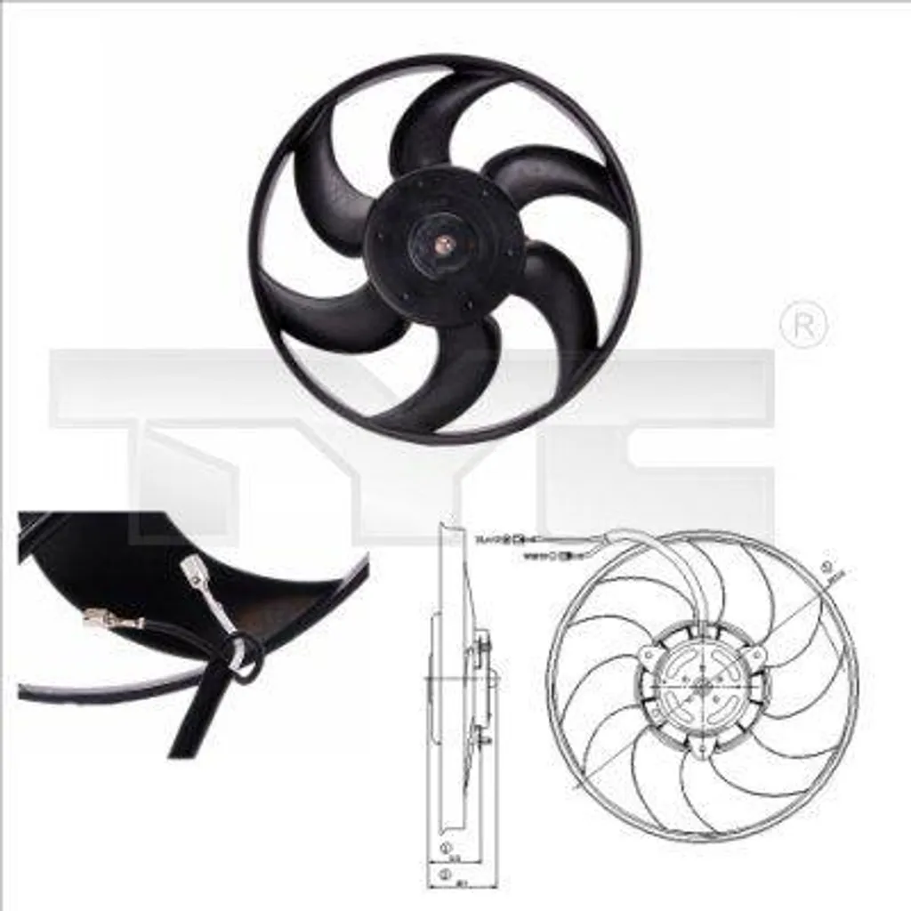 Ventilateur de radiateur TYC 805-0004 OE 125369 pour Saxo et 106