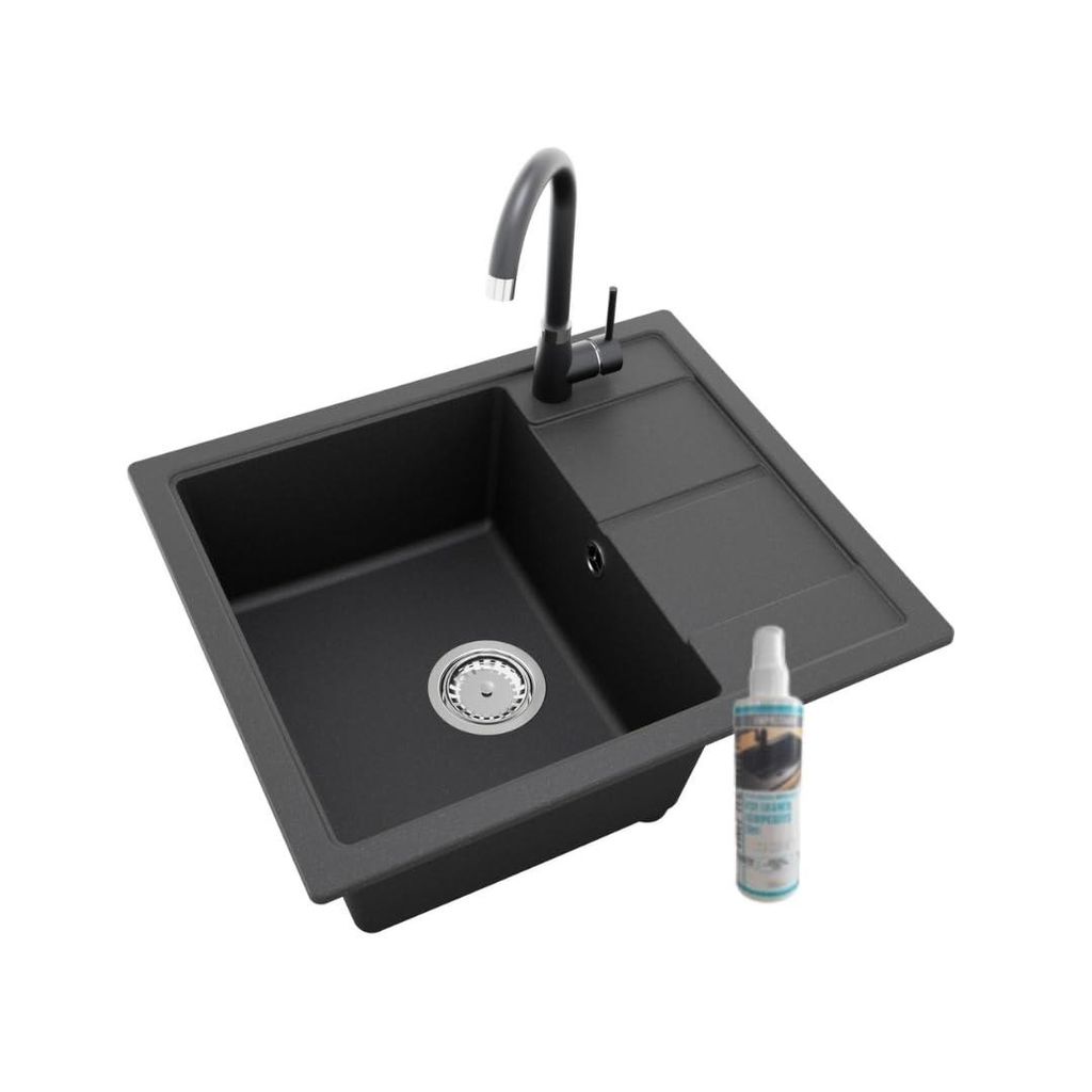 GRANMASTER Horizon Granitspüle mit Wasserhahn 1 Becken mit Produktbild 