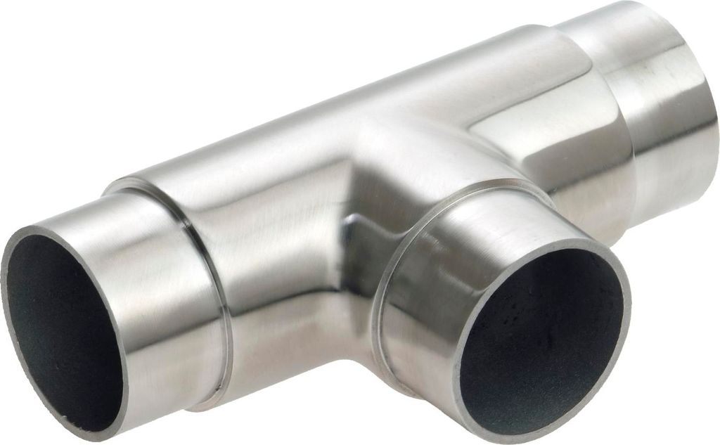 CROSO T-Verbinder für Rohr ø 42,4 x 2,0 mm, Edelstahl geschliffen V2A