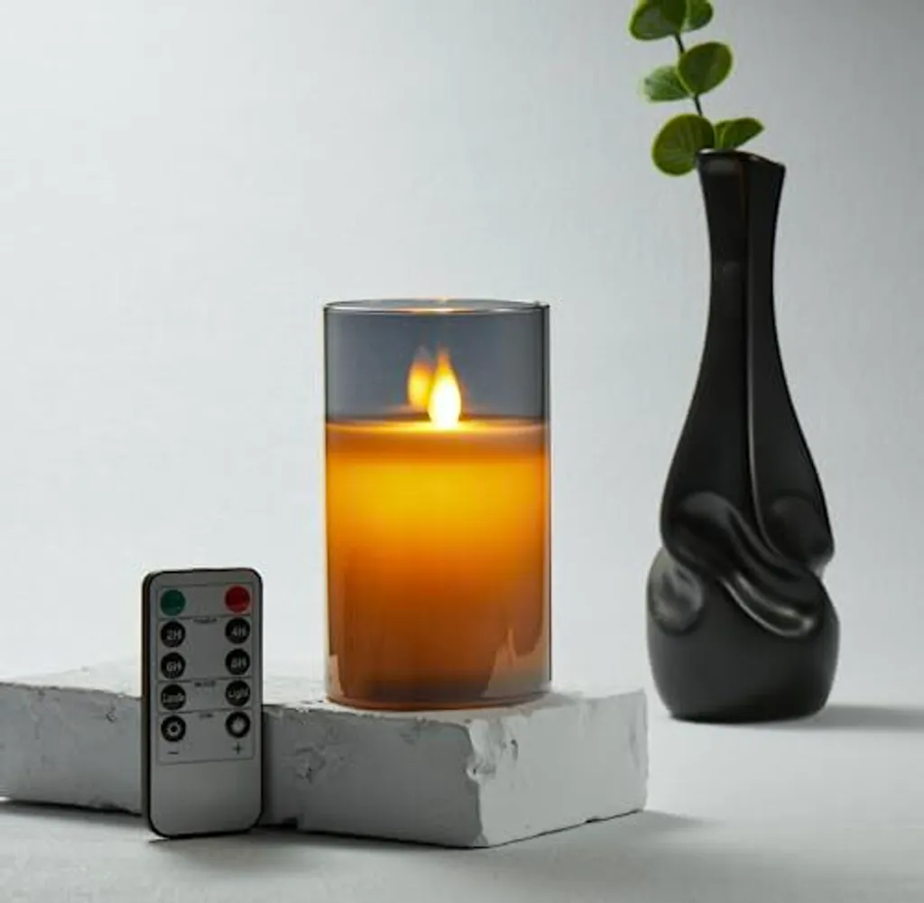 Set di 12 candele a LED ricaricabili telecomandate con luce
