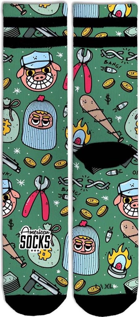 American Socks - Motivsocken L/XL Reaper
