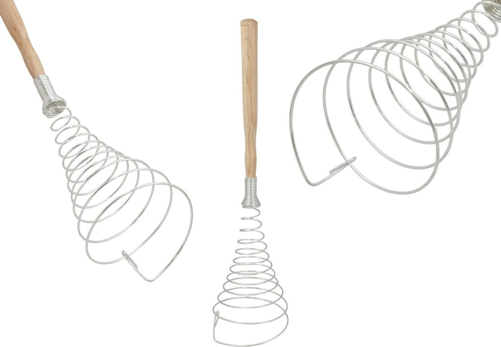 Schneebesen Eierquirl Schneebesen Springstab Holz Edelstahl
