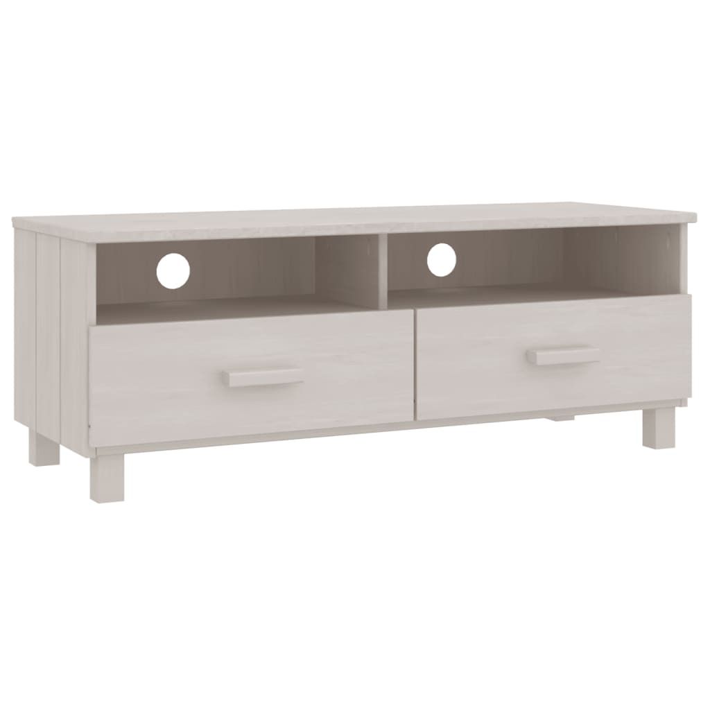 vidaXL TV-Schrank HAMAR Weiß 106x40x40 cm Massivholz Kiefer