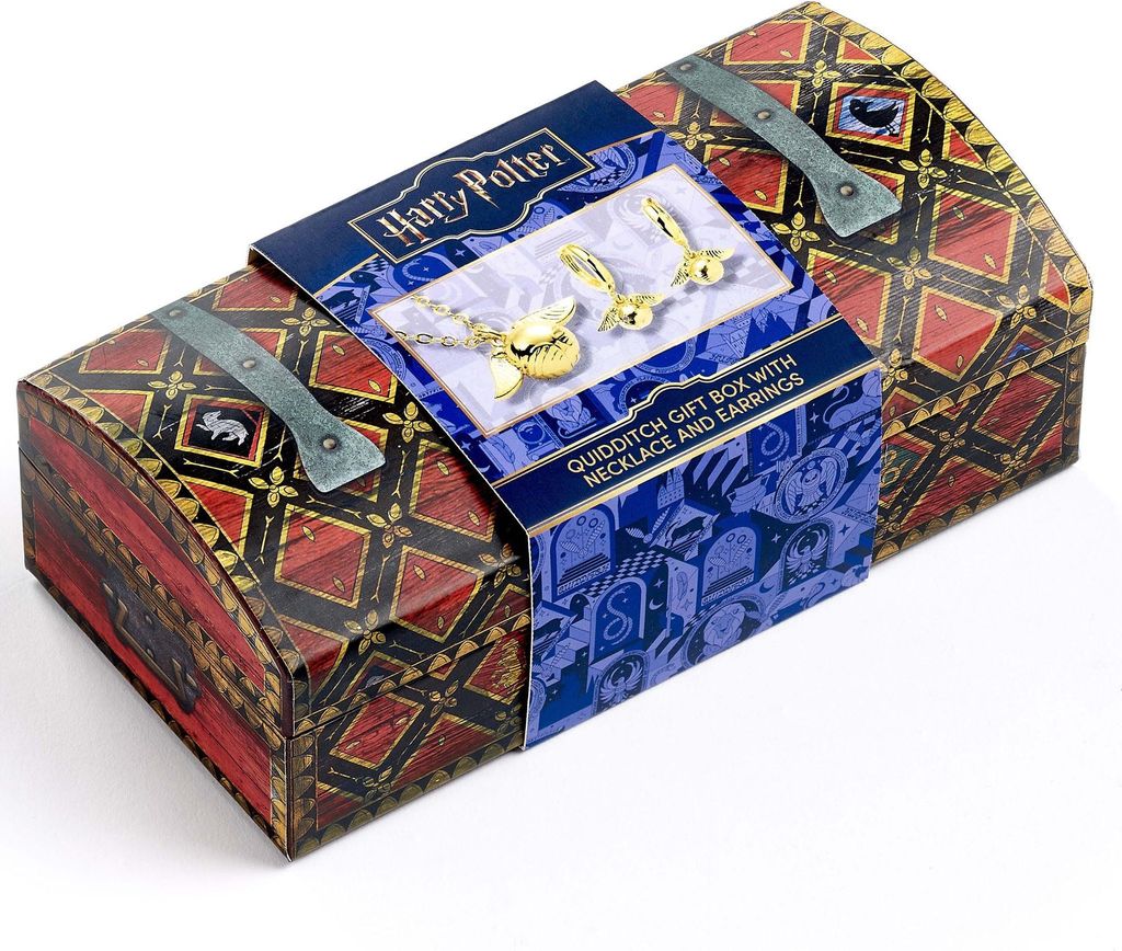 Zestaw biżuterii Harry Potter – naszyjnik i kolczyki Złoty Zdjęcie produktu 