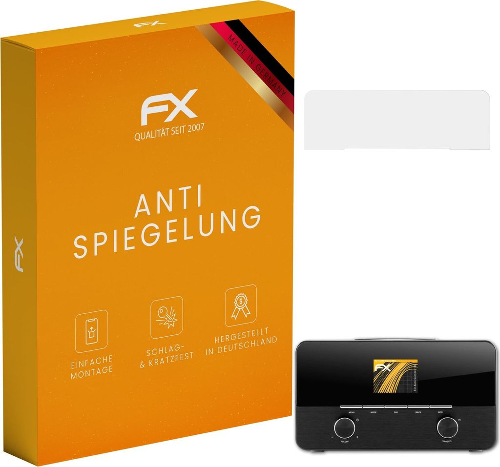 atFoliX FX-Antireflex 3x Schutzfolie kompatibel mit Auna Connect 150 Displayfolie