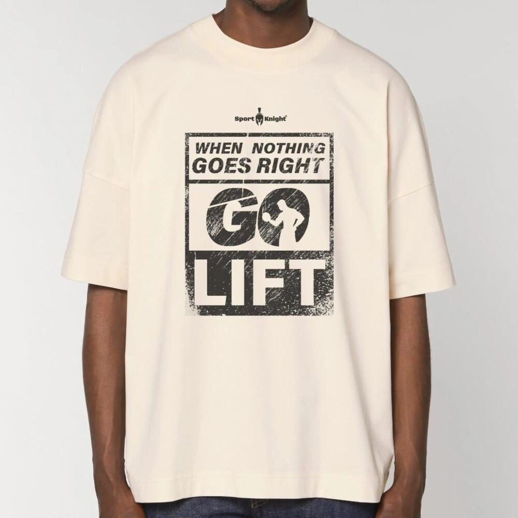 Sport-Knight Herren Oversize T-Shirt "When Nothing Goes Right Go Lift"