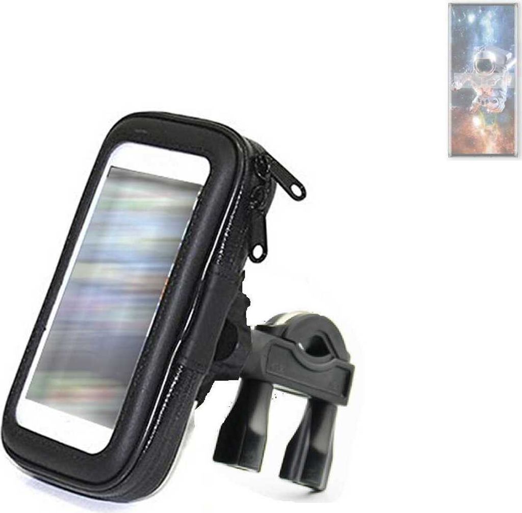 K-S-Trade Fahrrad-Halterung kompatibel mit ZTE Axon 50 Ultra Handy-Halterung Halter Lenkstange Fahrradhalterung Motorrad Bike Mount Wasserabweisend