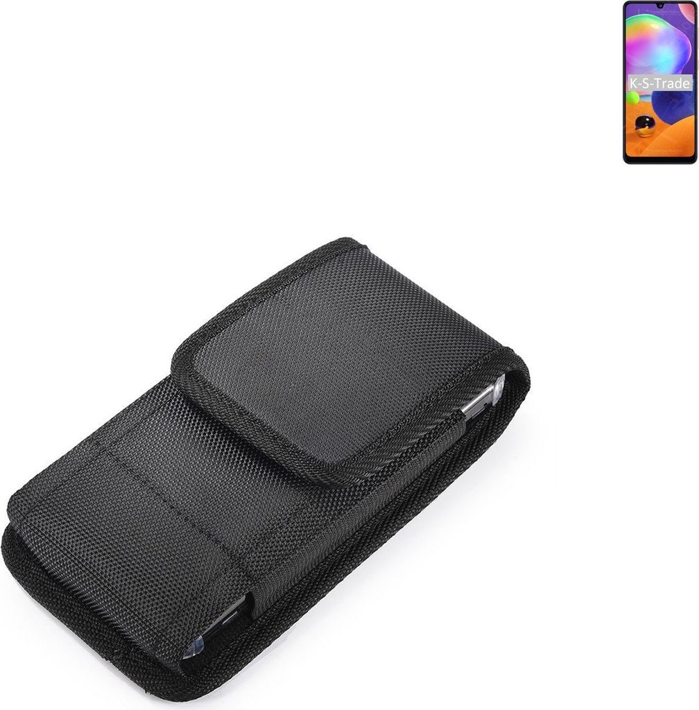 Holster Gürteltasche kompatibel mit Samsung Galaxy A31 Holster Gürtel Tasche wasserabweisend Handy Hülle Schutz Hülle Outdoor schwarz K-S-Trade