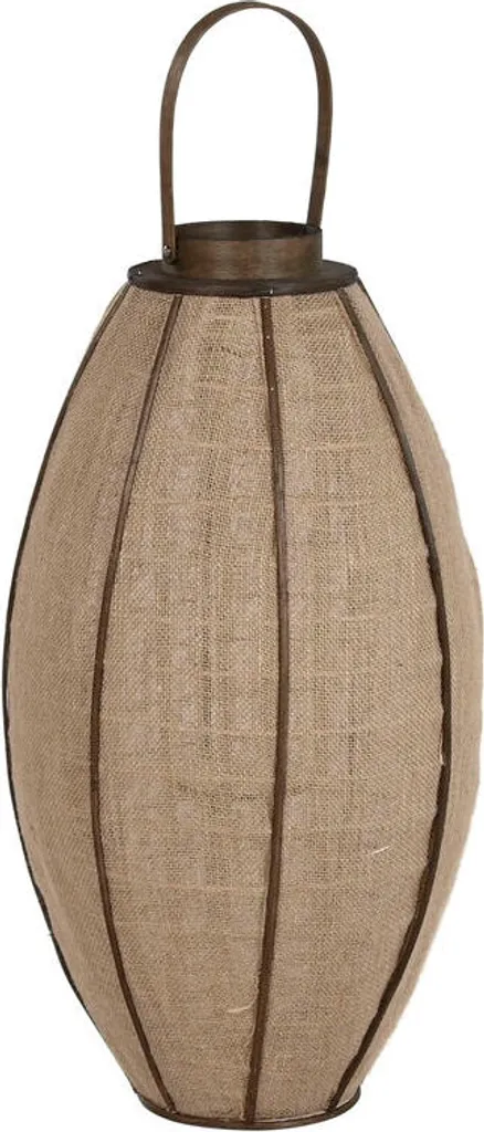 Bougeoir de Sol Design en Fibres Naturelles Jute et Bambou 70cm