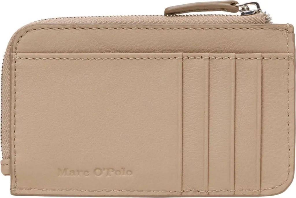 Grand Portefeuille Marc O'Polo Florica en Cuir Zippé Anti-Perte Beige