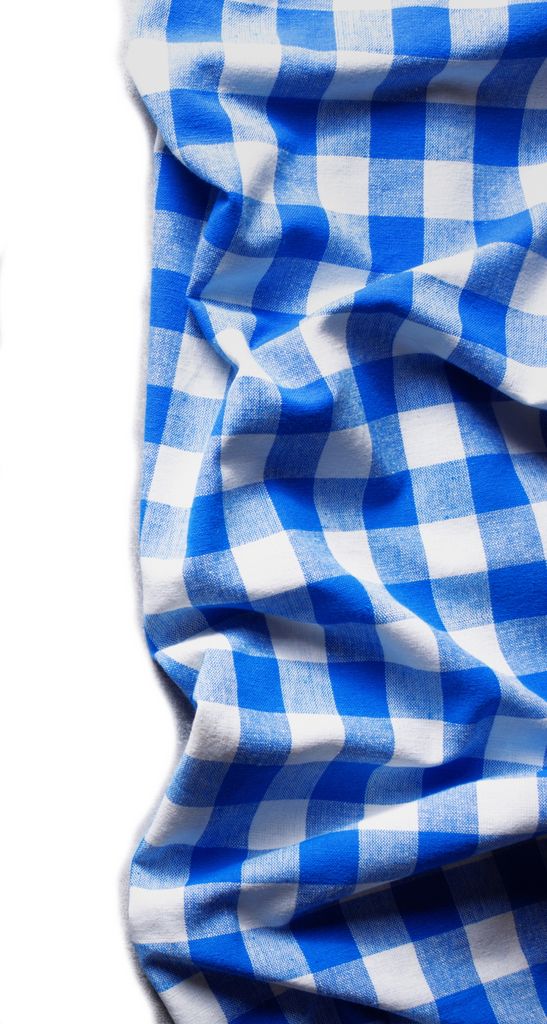 Züchen Meterware Bauernkaro kariert Stoff Baumwolle 20 mm - blau-weiß kariert - Breite:160 cm