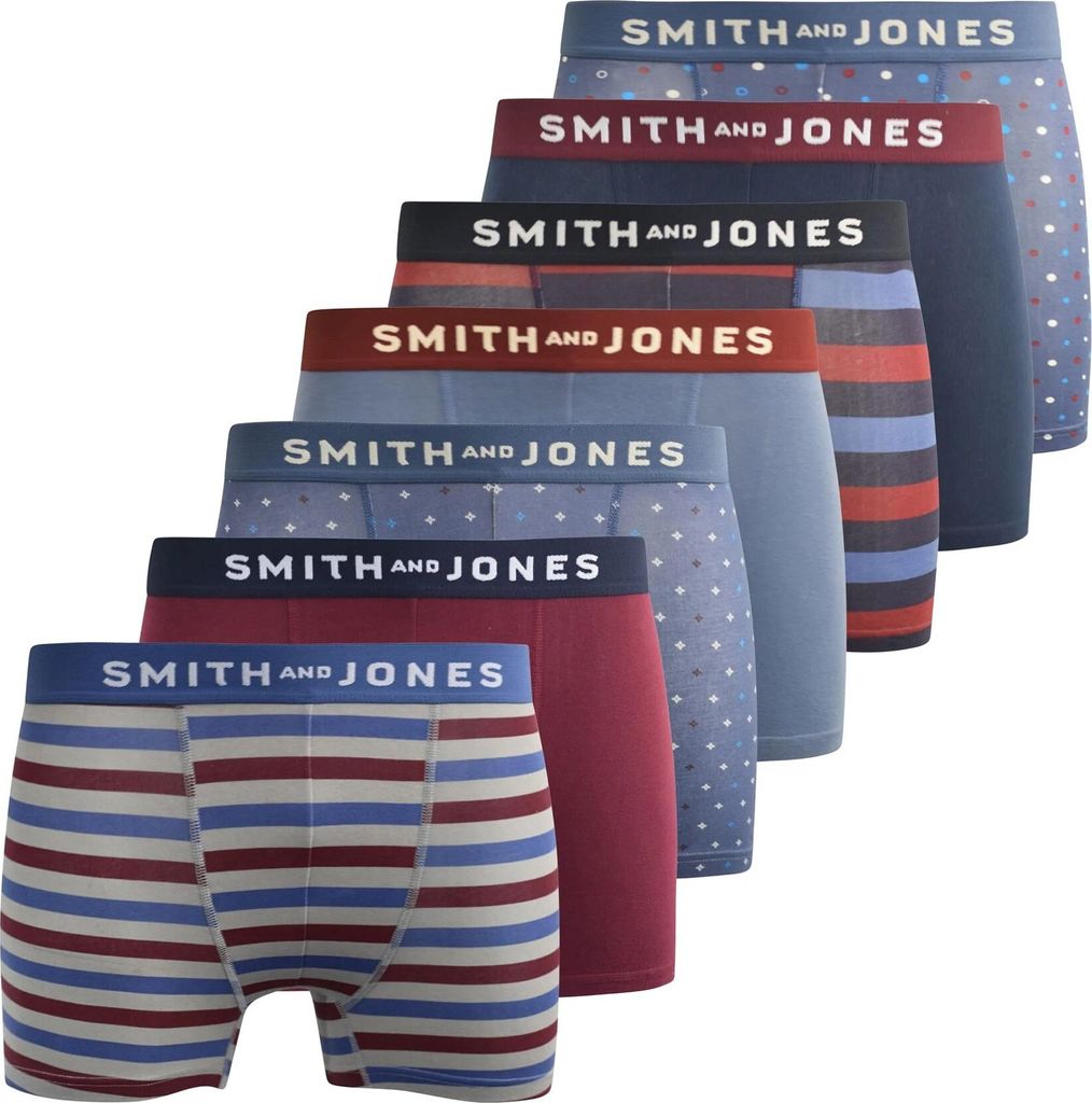 Smith & Jones - "Aziel" Boxershorts für Herren(7er-Pack) BG1756 (L) (Bunt)