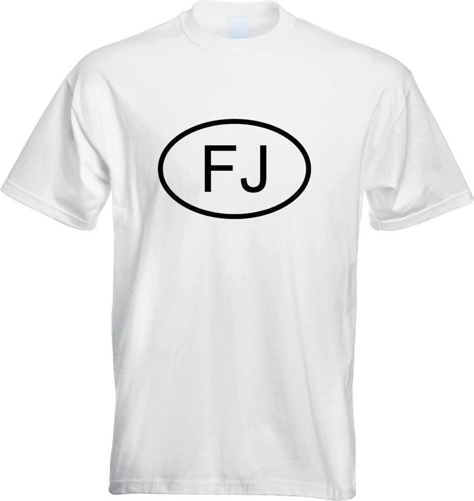 Kiwistar - T-Shirt - Weiss - Fidschi FJ Motiv Bedruckt Funshirt Design Print - mit Motiv Bedruckt - Funshirt Design - Sport - Freizeit - Herren - S