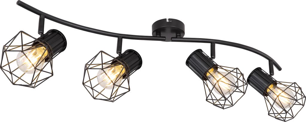 GLOBO 54017-4, Čierna, Kov, IP20, I, E27, LED Obrázok produktu 