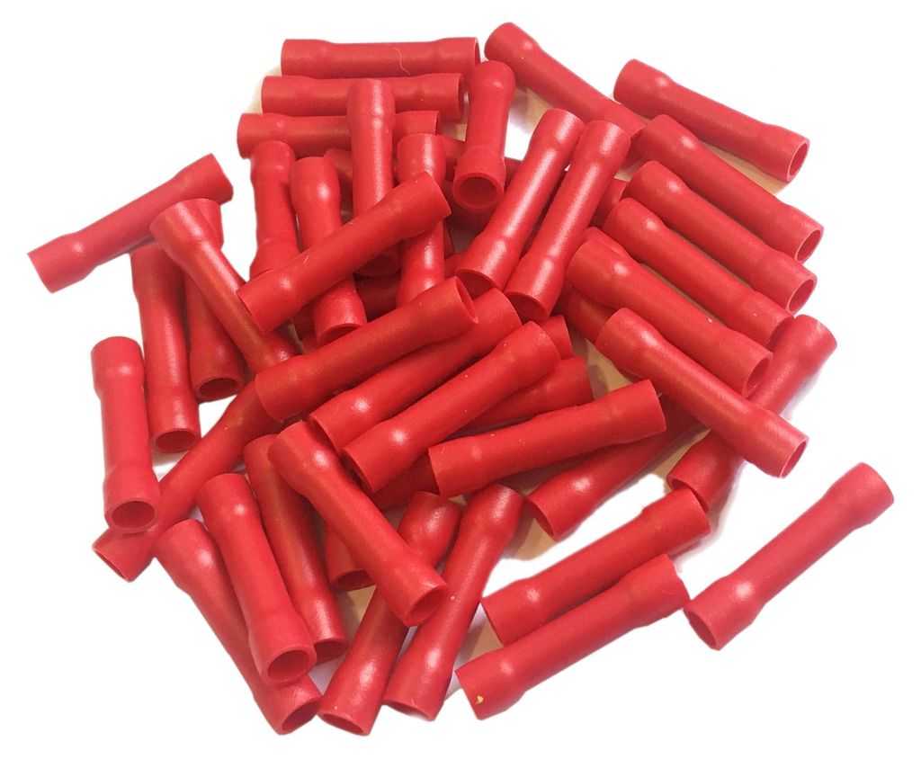 100x Stossverbinder isoliert 0,25-1,5 mm² rot Produktbild 